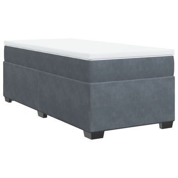 Cama Tapizada 200x100x46 Cm Tejido - Gris