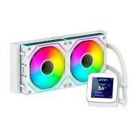 abysm gaming oceanic 240 white argb refrigeracion liquida con pantalla lcd de 28
