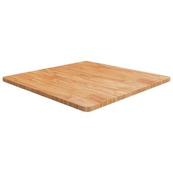Tablero De Mesa Cuadrada Madera Roble Marrón Claro 80x80x2,5 Cm Vidaxl