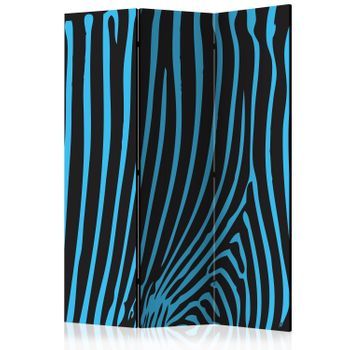 Biombo - Zebra Pattern (turquoise) (135x172 Cm)