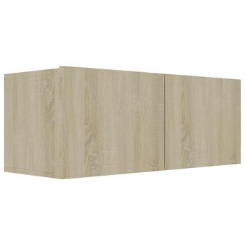 Mueble Tv | Mueble De Salón | Mesa De Tv Madera Contrachapada Color Roble 80x30x30 Cm