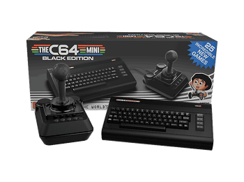 Consola retro - THEC64 mini Black Edition, 25 juegos preinstalados, Joystick, HDMI, Negro
