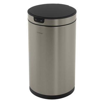 Cubo de basura con sensor de movimiento 30L de acero plateado