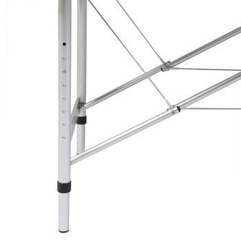 Mesa Camilla De Masaje Plegable De 3 Cuerpos, Aluminio Blanco