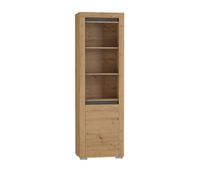 librero 1 puerta con led kasla madera y antracita