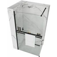 pared de la ducha rea aero black 90  estanteria evo
