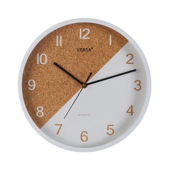 Reloj de pared en plástico blanco