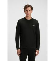 boss para hombre 50535870 camiseta waffle negro s homewear algodon manga larga