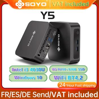 Mini PC Soyo Y5 Intel I3 4030U 8Gb Ram 128Gb Rom Windows 10 Wifi Bt4.2 Computadora de Escritorio