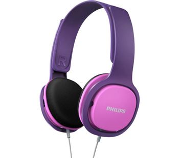 PHILIPS SHK2000PK Kids Headphones - Pink & Purple, Pink