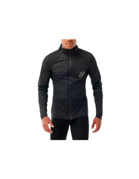 Chaqueta Running Compressport Hurricane Waterproof Hombre Negro