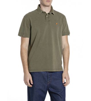 Replay para hombre. M3431A.000.22696M Polo casual verde (M), Algodón, Manga corta
