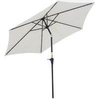 outsunny sombrilla parasol reclinable con manivela de aluminio - 27x235m   aosom espana