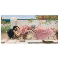 legendarte - cuadro lienzo impresion digital - cuando el corazon es joven - john william godward - decoracion pared cm 50x100