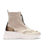hispanitas para mujer hi243628 zapatillas de piel deportivas beige 41 3 a 5cm cremallera casual