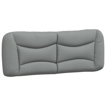 Cabecero De Cama | Panel De Cabecera | Decoración De Pared Acolchado Tela Gris Claro 140 Cm