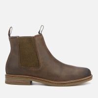 barbour mens farsley leather chelsea boots - choco - uk 7