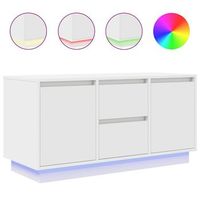 mueble de tv con luces led blanco 100x41x50 cm vidaxl