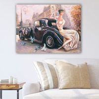 pintura decorativa lienzo 64807224170100 multicolor 70x100 cm
