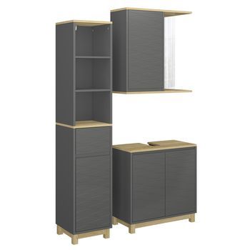 Conjunto De Muebles De Baño Livia 3 Partes, Con Unidad Alta Vicco