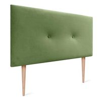 dhome cabecero de terciopelo liso con botones 80x105 con patas camas 8090 - verde selva