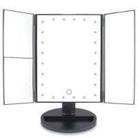 rio 24 led touch dimmable cosmetic makeup mirror with 2x  3x magnification