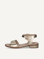 caprice heeled sandal gold made of leather with block heel size 37