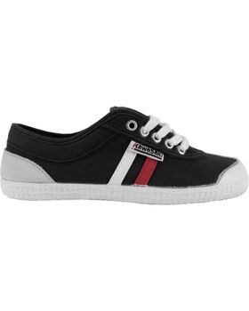de KAWASAKI ZAPATILLAS LONA KAWASAKI RETRO 23 K2360W14 NEGRAS CON FRANJA ROJO-BLANCA 60W14 BLACK RED-WHITE STRIPE