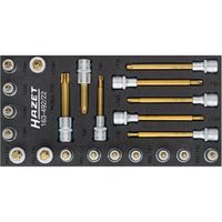 hazet 163-49222 juego de llaves de vaso destornillador r torx r cuadrado hueco 12 pulgadas 125 mm r perfil torx interior perfil torx a prueba de manipulaciones r t20rrrt70 r numero de herramientas 22