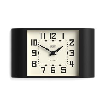 Reloj de pared estilo metro en color negro