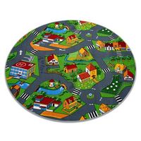 alfombra little village carreteras circulo   circulo 150 cm