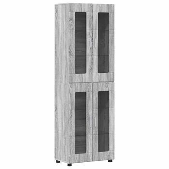 Aparador Alto Florin 60 X 35 X 182 Cm Gris Sonoma Vidaxl