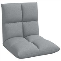 sillon ajustable gris claro tela vidaxl