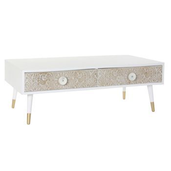 Mesa Centro Abeto 120x65x42 Mandala Marron Claro