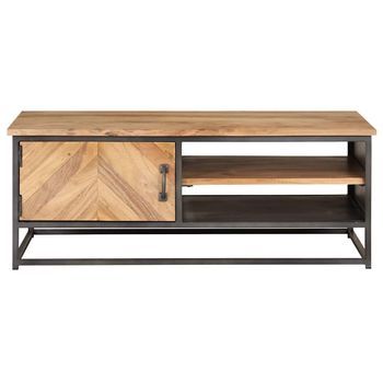 Mesa De Café - Mesa De Centro De Madera Maciza De Acacia 90x50x35 Cm