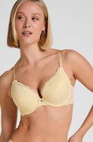 hunkemoller sujetador push-up de aros preformado marine amarillo