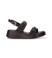 wonders para mujer at-1057 sandalias de piel soft balance negro 40 3 a 5cm hebilla casual