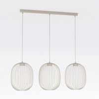 lampara de techo praca beis 3 luces