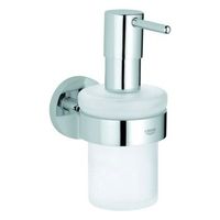 dispensador de jabon con soporte mural grohe essentials chrome 40448001