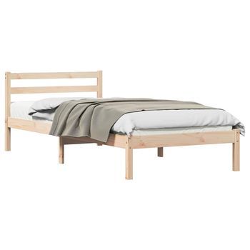 Cama Matrimonial | Cama Para Adulto | Estructura De Cama Con Cabecera Marrón 215,5 X 105,5 X 69,5 Cm