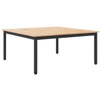 mesa de centro 100x100x45 cm madera - marron