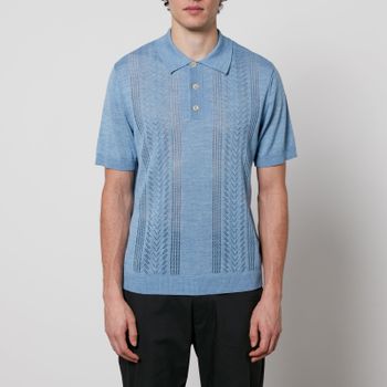 NN.07 Thor Wool-Blend Polo Shirt - L