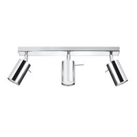 lampara de techo cromo acero alt 16 cm