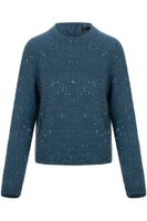 jersey de cuello redondo de mohair denim l