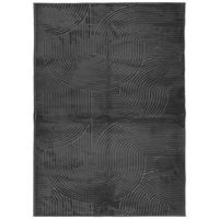 alfombra pelo corto look escandinavo iza antracita 200x280 cm vidaxl