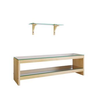 Mueble Tv Con Estante Tv302 Roble