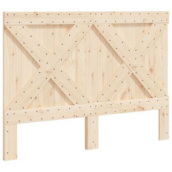 Cabecero De Madera Maciza De Pino 140x104 Cm Vidaxl