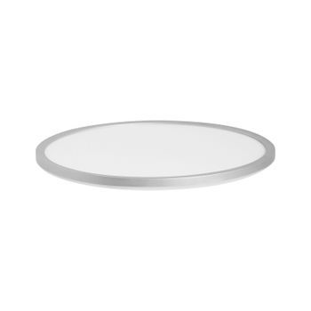 Lámpara Led Redonda Empotrada En El Techo Plafón Con Mando A Distancia 42 Cm Plateado Velora