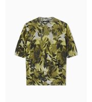ax armani exchange para mujer xw001909af21576f7137 camiseta con estampado ibiza verde m casual viscosa manga corta