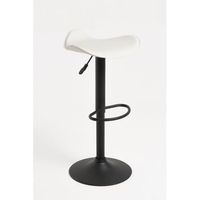 pack 6 taburetes rox black de polipiel 833737 cm - blanco